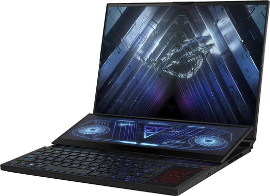 ROG Zephyrus Duo 16 (2022) Gaming Laptop, 16” Mini LED 240Hz/3ms, QHD 16:10 Display, 100% DCI-P3, NVIDIA GeForce RTX 4080, AMD Ryzen 9 7945HX, 32GB DDR5, 1TB SSD, Windows 11 Pro, GX650PZ-XS96